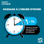 Passage à l'heure d'hiver : -1h dans la nuit du 25 au 26 octobre 2025